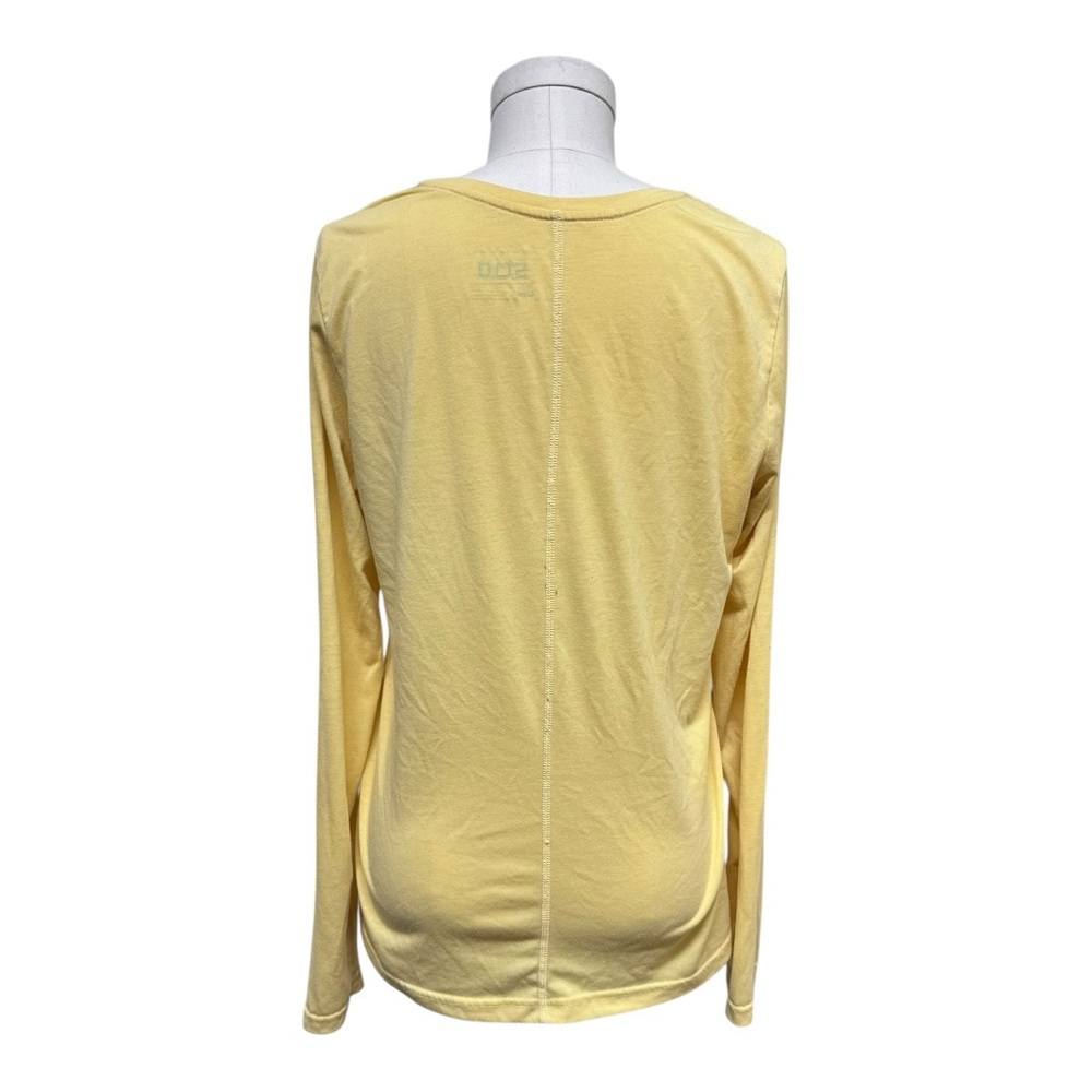 Set of TWO Stio Divide Scoop Neck Long Sleeve Tee, Yellow and Leaf Green, Medium - Picture 9 of 14